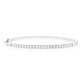 KISS Sterling Silver Cubic Zirconia with Swarovski Elements Bangle