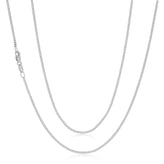 9ct White Gold 55cm Curb Chain
