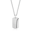 Tensity Stainless Steel Dog Tag Pendant and Chain
