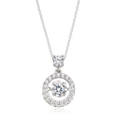 Sterling Silver Cubic Zirconia Dancing Diamond Pendant