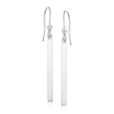 Sterling Silver Bar Drop Earrings