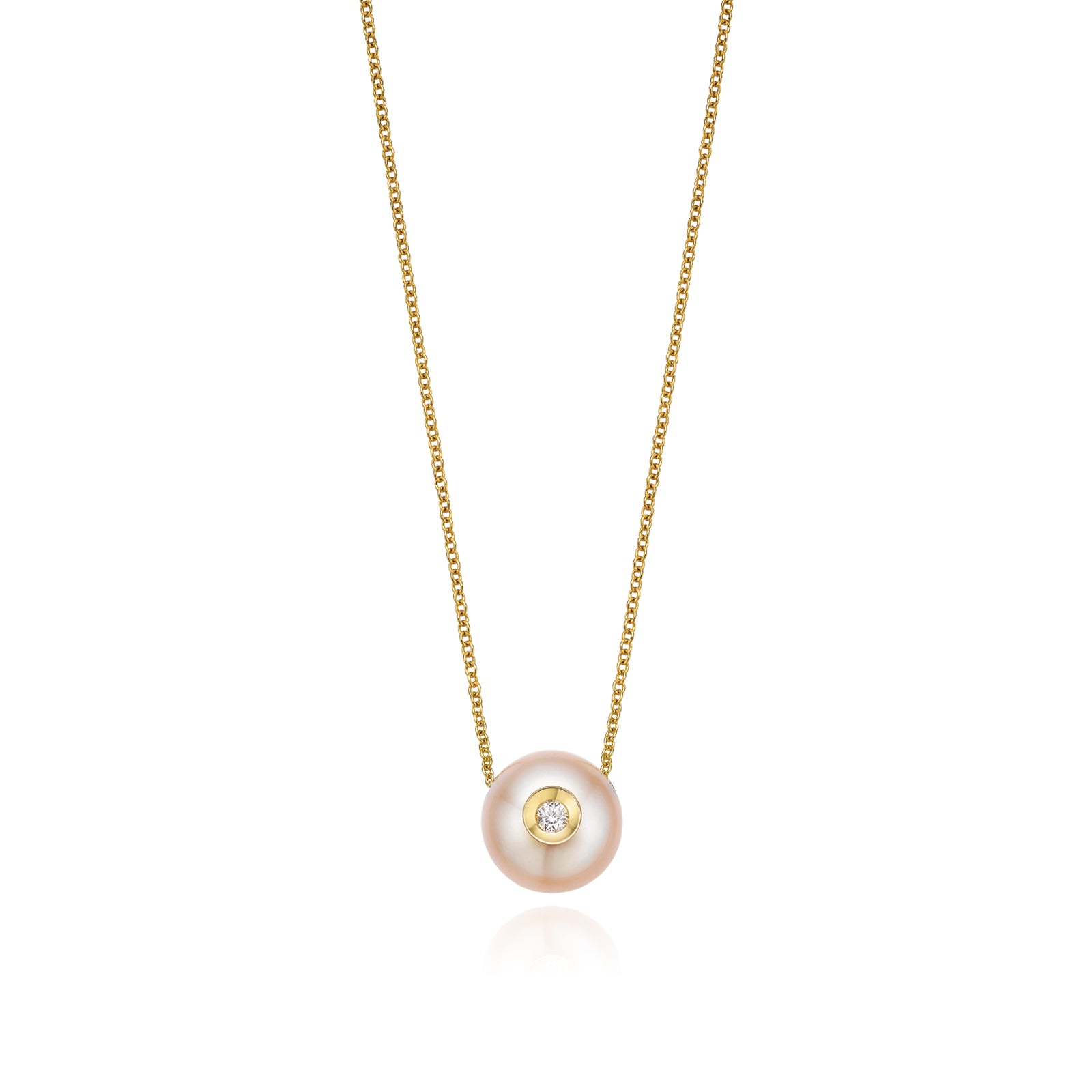 14ct Yellow Gold & Diamond Set Pendant