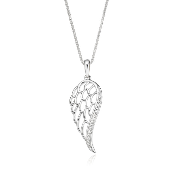 Sterling Silver & Yellow Gold Plated Angel Wing Necklace