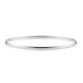 9ct White Gold 63x3mm Solid Bangle