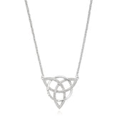 Sterling Silver Diamond Set Celtic Necklace Pendant