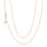 9ct Rose Gold 45-50cm Adjustable Belcher Chain