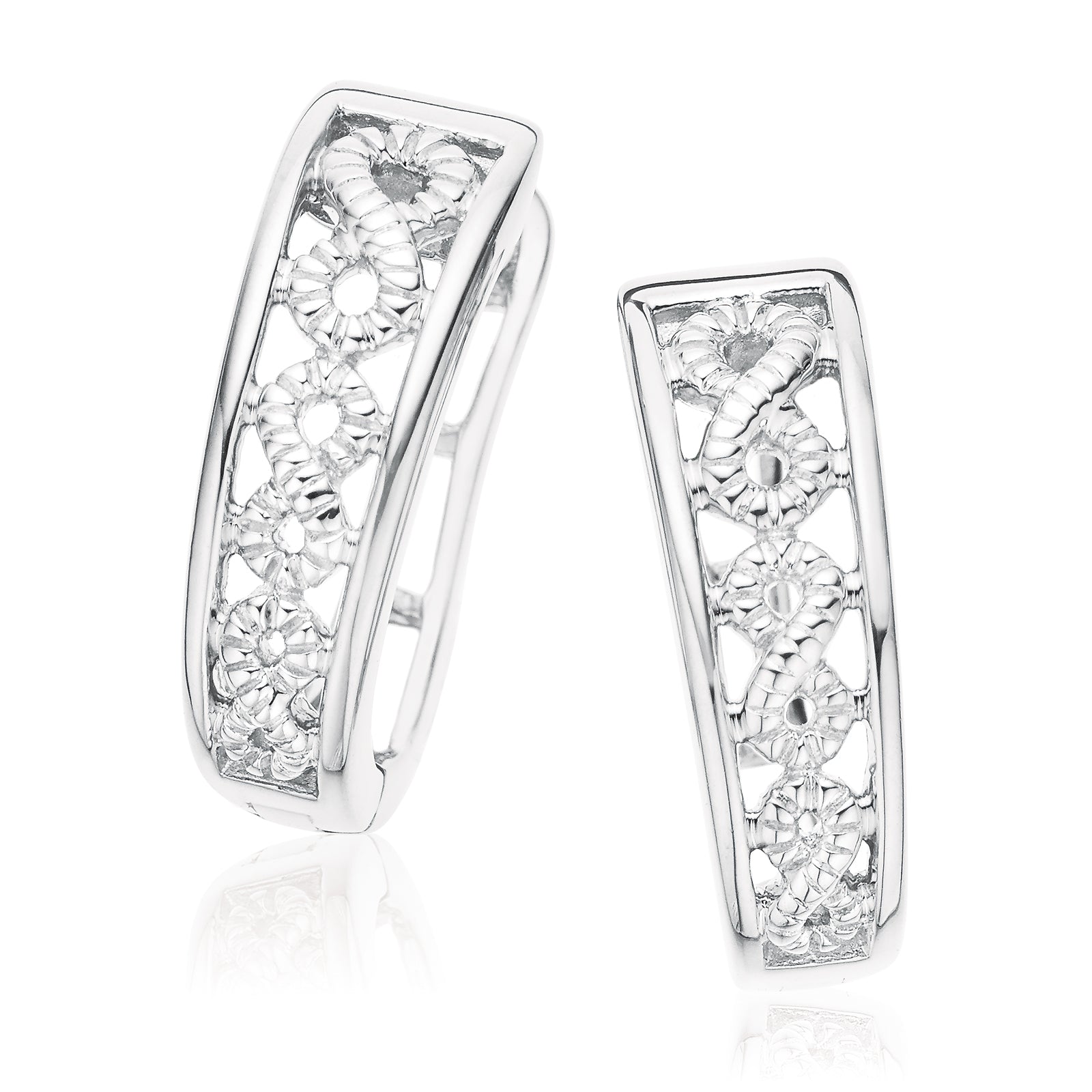 Sterling Silver Infinity Huggie Earrings