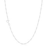 9ct White Gold 55cm Singapore Chain