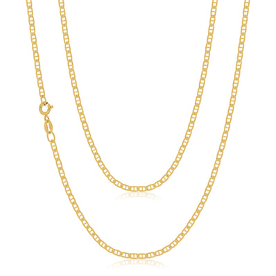 9ct Yellow Gold 55cm Diamond Cut Anchor Chain