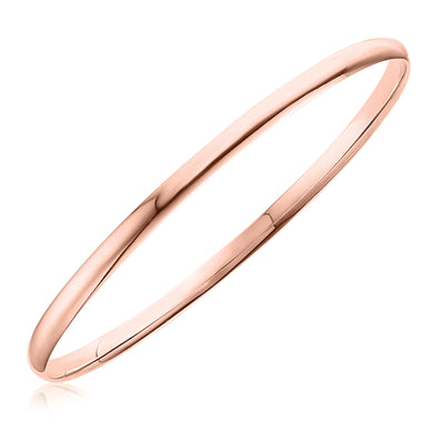 9ct Rose Gold 65x4mm Solid Bangle