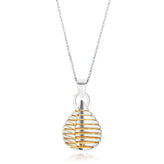 Sterling Silver & Rose Gold Plated 3D Shaped Necklace