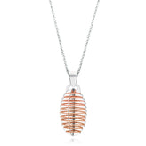 Sterling Silver & Yellow Gold Plated 3D Shaped Necklace