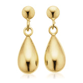 9ct Yellow Gold Dangle Drop Earrings