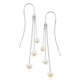 Sterling Silver 5-6mm Freshwater Pearl Drop Earrings