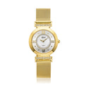 Eclipse Gold Tone Mother of Pearl Crystal Dial Mesh Bracelet  Watch