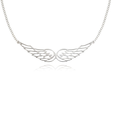 Sterling Silver 45cm Angel Wing Necklace