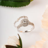 Paris 14ct White Gold Round Brilliant Cut with 0.20 CARAT tw of Diamonds Ring