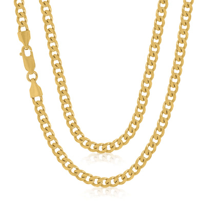 9ct Yellow Gold 55cm Curb Chain