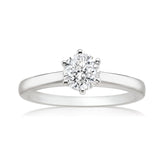 Solitaire 18ct White Gold Round Brilliant Cut with 1 CARAT of Diamonds Ring
