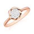9ct Rose Gold & Diamond Set Ring