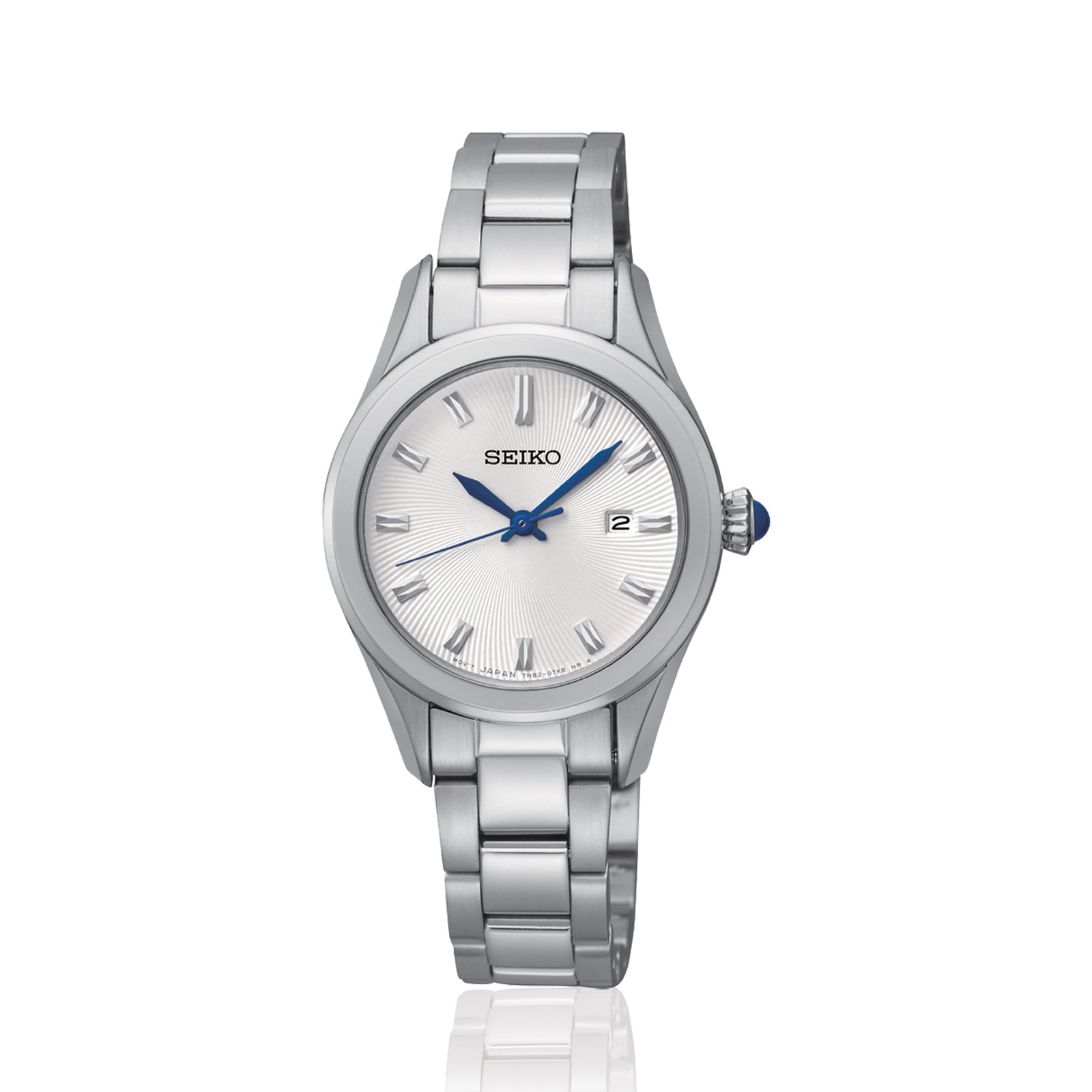 Seiko Classic White Dial With Blue Hands SXDF67P1