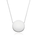 Sterling Silver 40cm Polished Circle Disc Necklace