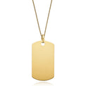 9ct Yellow Gold & Silver-filled Dog Tag Pendant