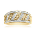 9ct Yellow Gold Round Brilliant Cut with 1/2 CARAT tw of Diamonds Ring