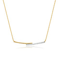 9ct Yellow Gold Round Brilliant Cut with 0.08 CARAT tw of  Diamond Necklace