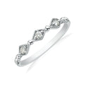 9ct White Gold Round Brilliant Cut with 0.10 CARAT tw of Diamonds Ring
