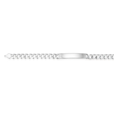 Sterling Silver 21cm Curb ID Bracelet