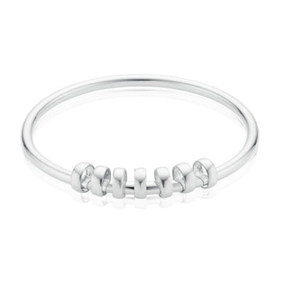 Sterling Silver 48mm 7 Rings Bangle