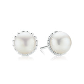 Sterling Silver 6-7mm Fresh Water Pearl  Stud Earrings