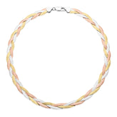 Sterling Silver & Yellow Gold Plated 45cm Herringbone Necklace