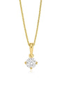 Solitaire 9ct Yellow Gold Round Brilliant Cut with 1/2 CARAT of  Diamond Pendant