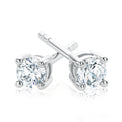 Solitaire 9ct White Gold Round Brilliant Cut with 1/4 Carat tw of Diamonds Studs