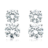 Sterling Silver 67-mm Cubic Zirconia  Stud Earrings