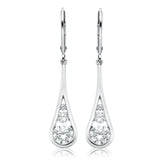 Sterling Silver Cubic Zirconia Drop Earrings