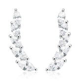 Sterling Silver Cubic Zirconia Ear Climbers