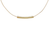 9ct Yellow Gold 40-45cm Adjustable Bar Necklace