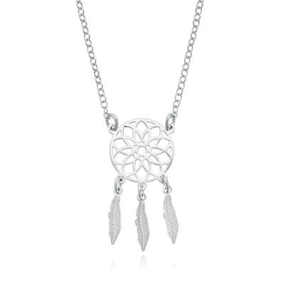 Sterling Silver 45cm Dream Catcher Necklace