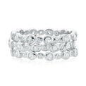 Sterling Silver Cubic Zirconia 3 Ring Set
