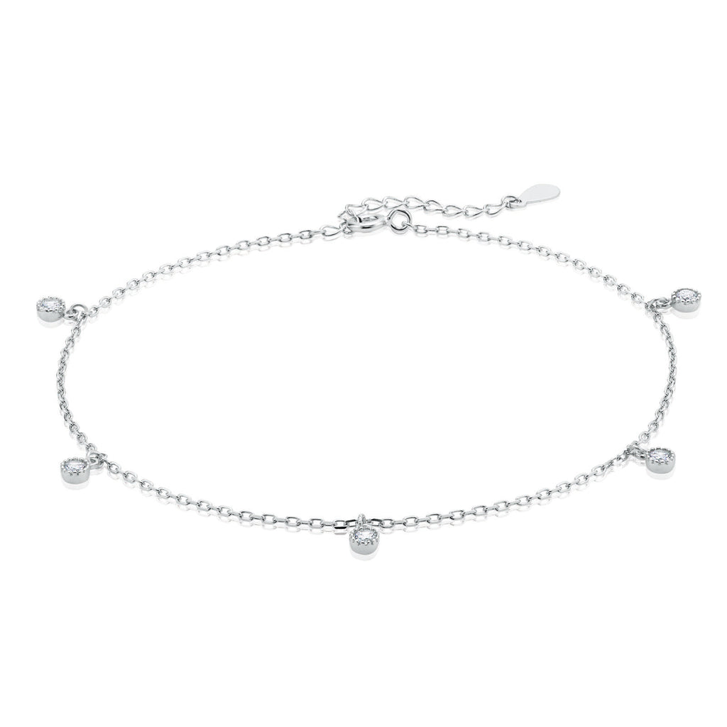 Cubic zirconia anklet deals