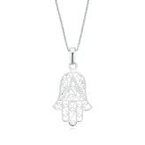 Sterling Silver Hand Of Fatima Pendant