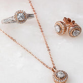 Paris Round Brilliant Cut with 0.38 CARAT tw of  Diamond Pendant
