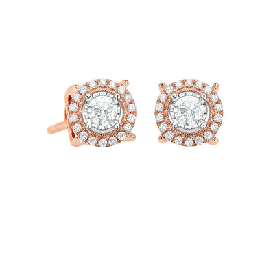 Paris Round Brilliant Cut with 3/4 CARAT tw of Diamonds Studs