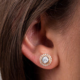 Paris Round Brilliant Cut with 3/4 CARAT tw of Diamonds Studs