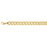 9ct Yellow Gold & Silver-filled 21cm Curb Bracelet