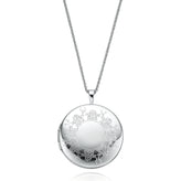 Sterling Silver 22mm Engraved Round Locket Pendant