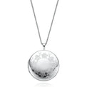 Sterling Silver 22mm Engraved Round Locket Pendant